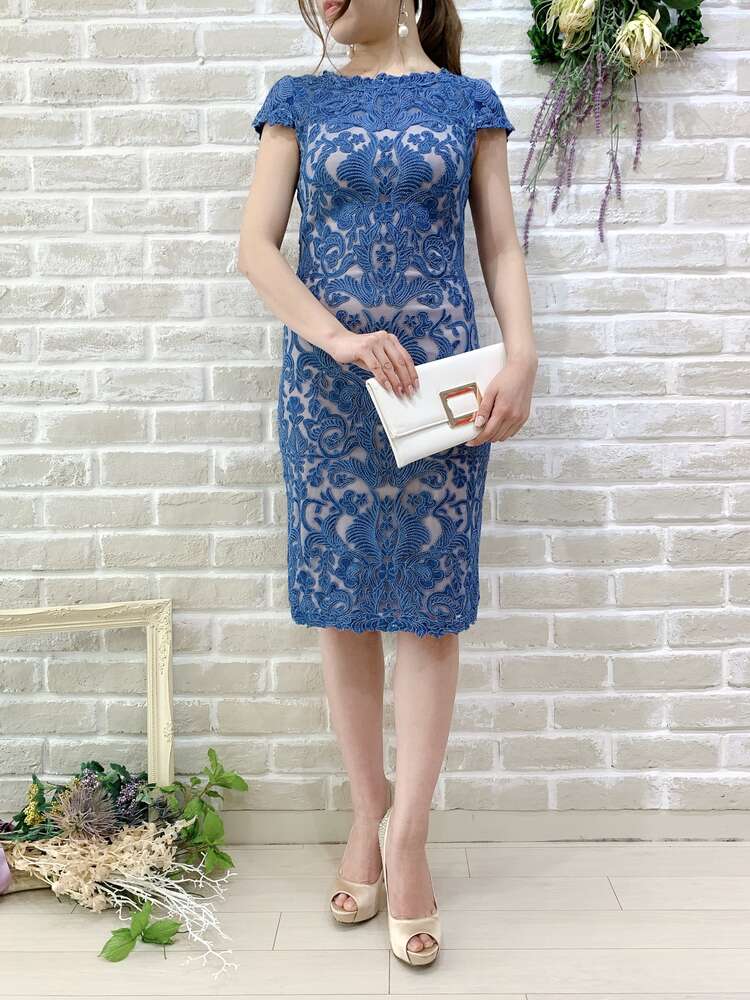 【ゲストドレス】ブルーダマスクレース　S