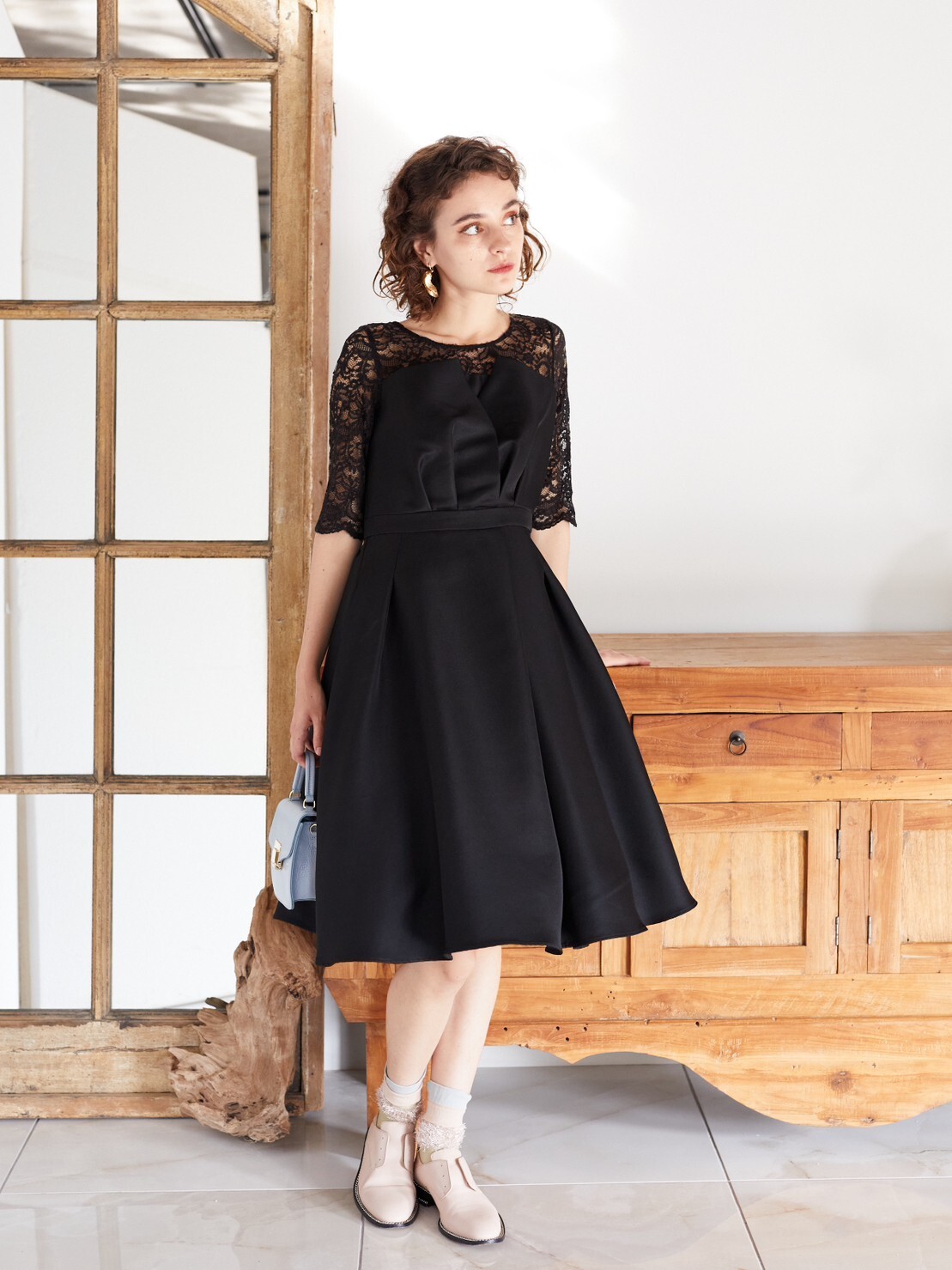 【ゲストドレス】ブラック　プリンセスライン　M