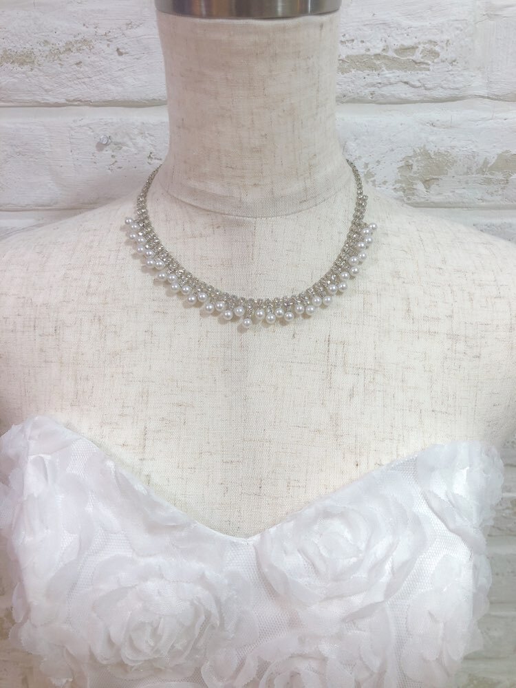 【ネックレス】シルバービジュー　パール