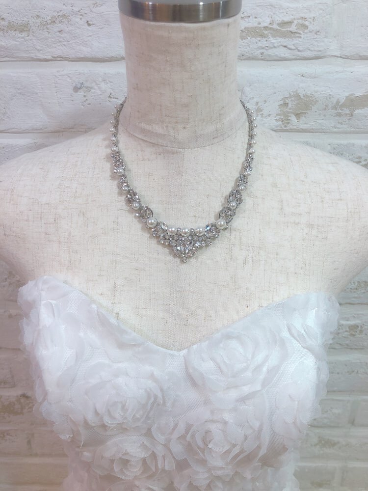 【ネックレス】シルバーストーンパール