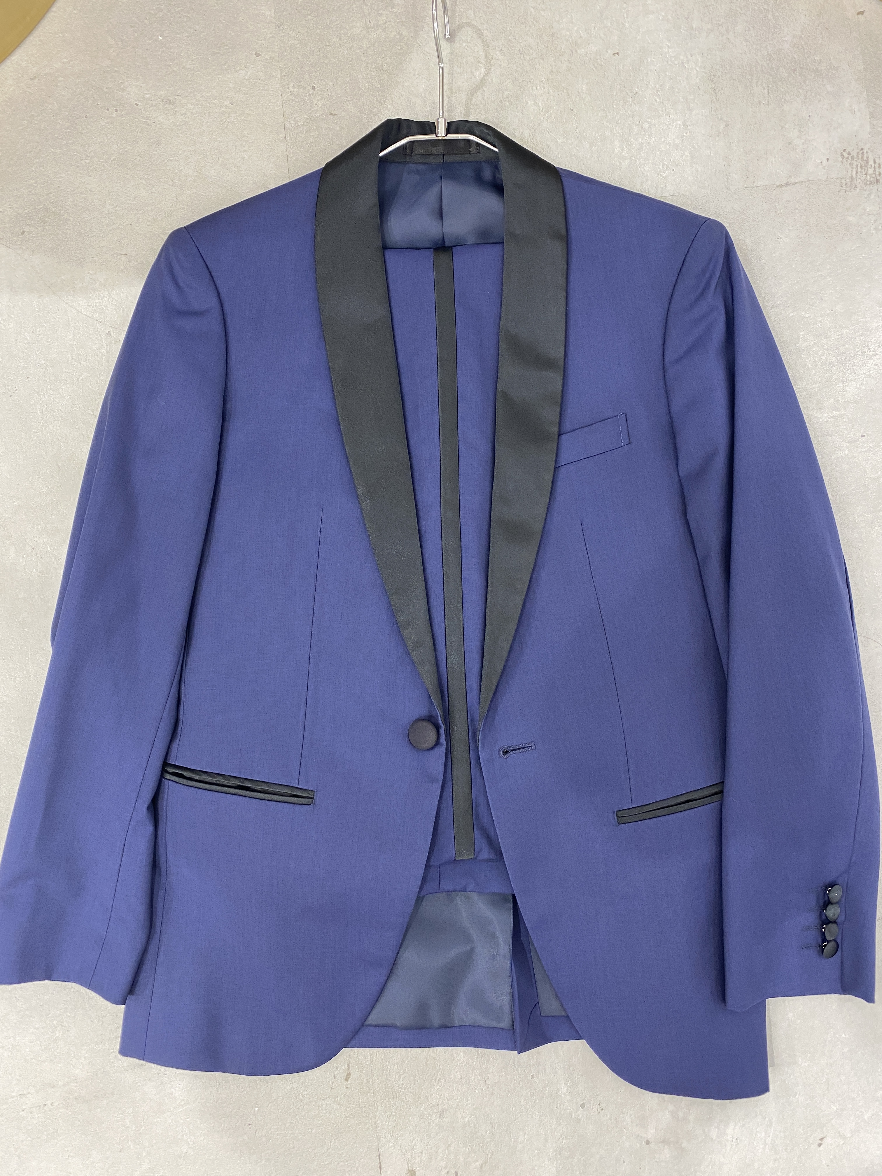 【ジャケット単品】ネイビーショールカラージャケットAS