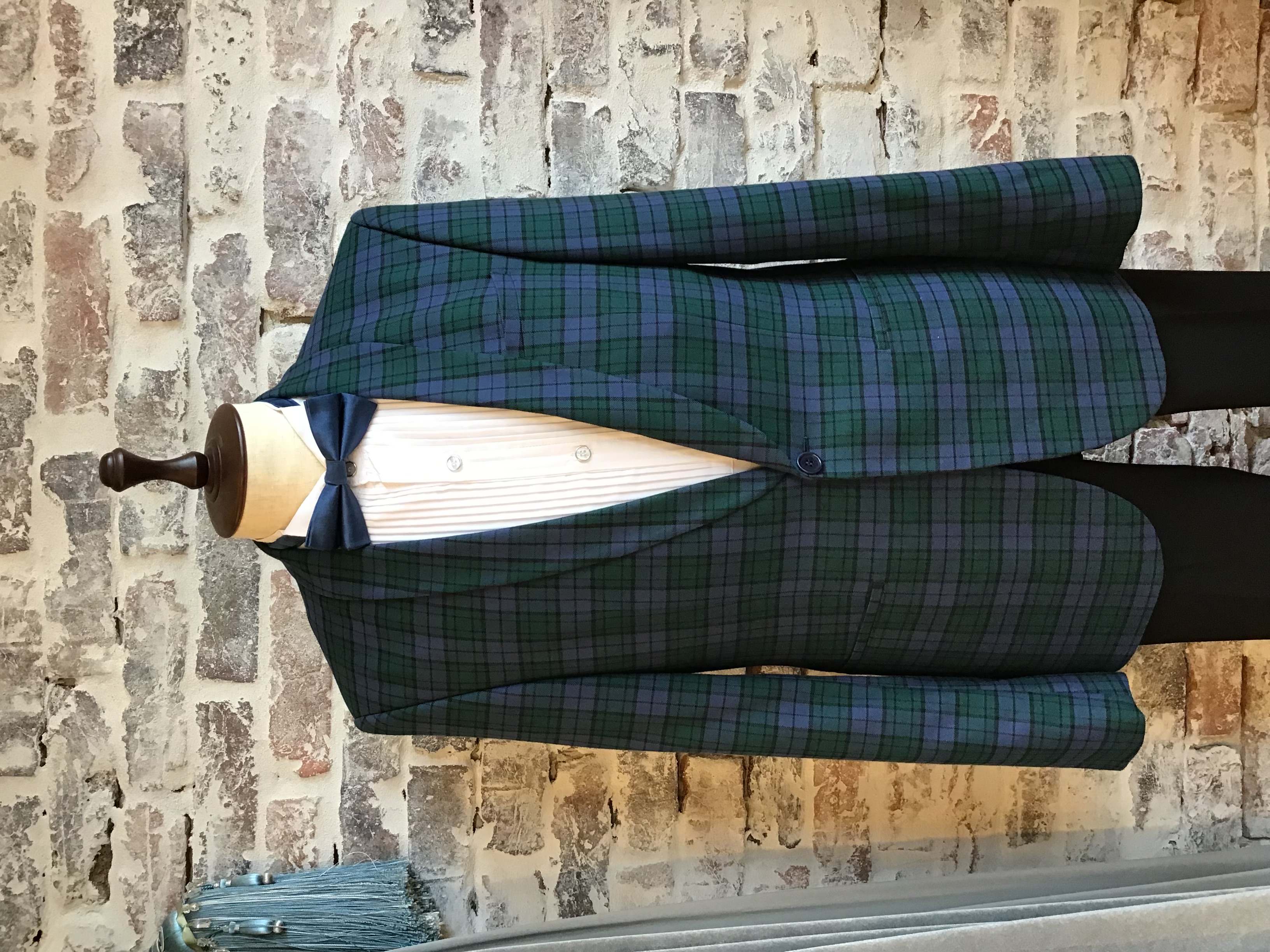 【ジャケットのみ】グリーン×ネイビーチェックジャケット　38 M〜L asos
