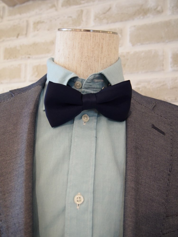 【蝶ネクタイ】 NAVY SATIN BOWTIE