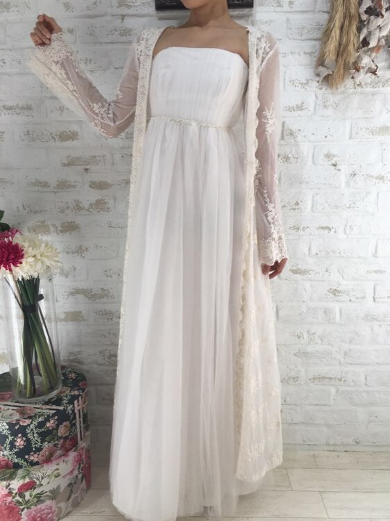 ロングレースガウン