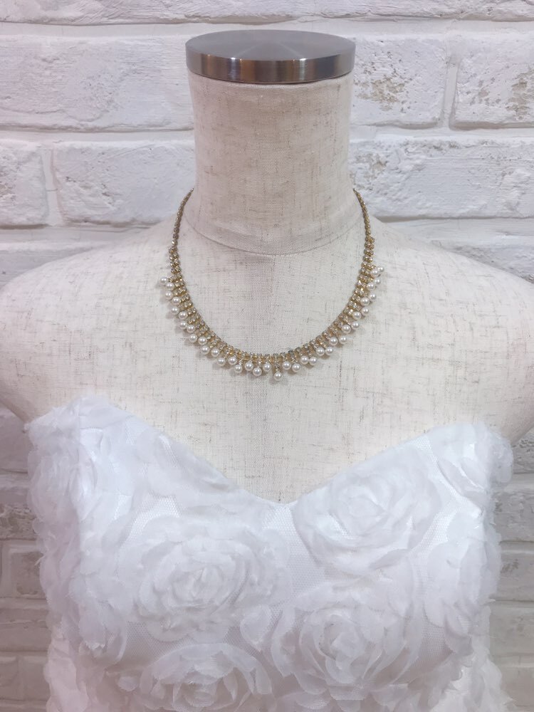 【ネックレス】ゴールド小粒ビジュー