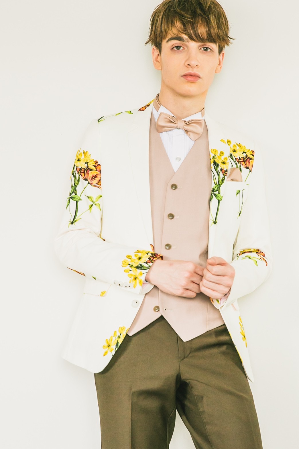 【ジャケットのみ】花柄ホワイトジャケット　ASOS UK36 S