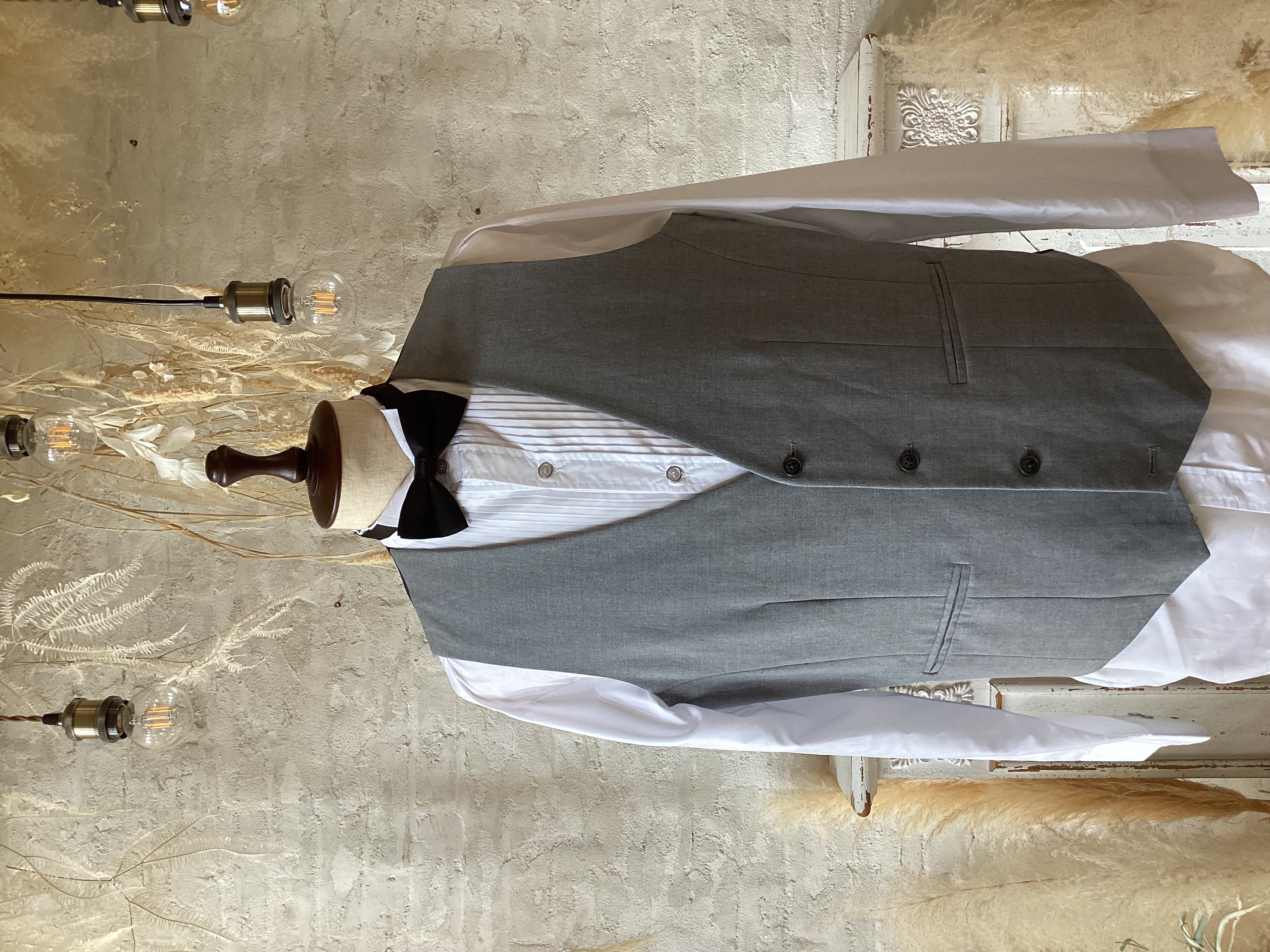 【ベスト単品】グレー　asos US42  XL  背中ネイビー