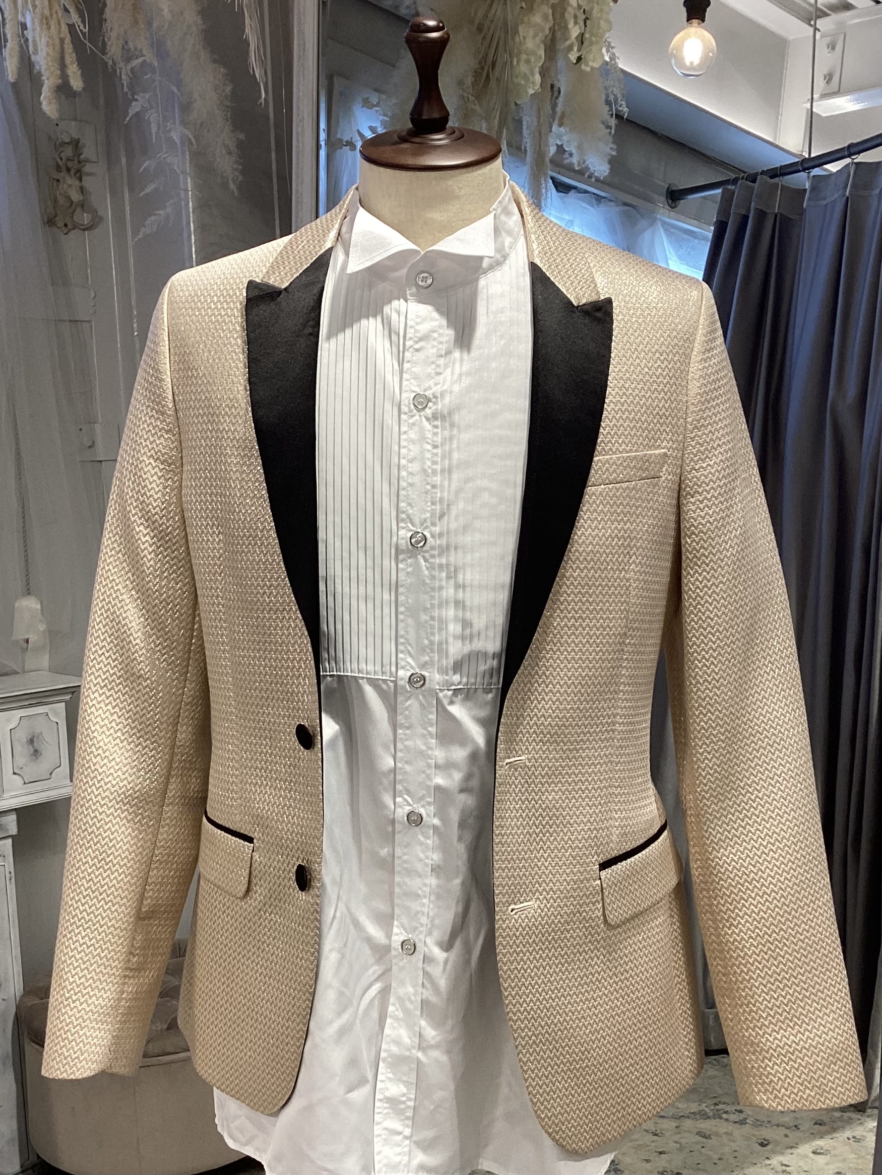 【ジャケット単品】シャイニーピンクラメグリッタージャケット　S（36）asos