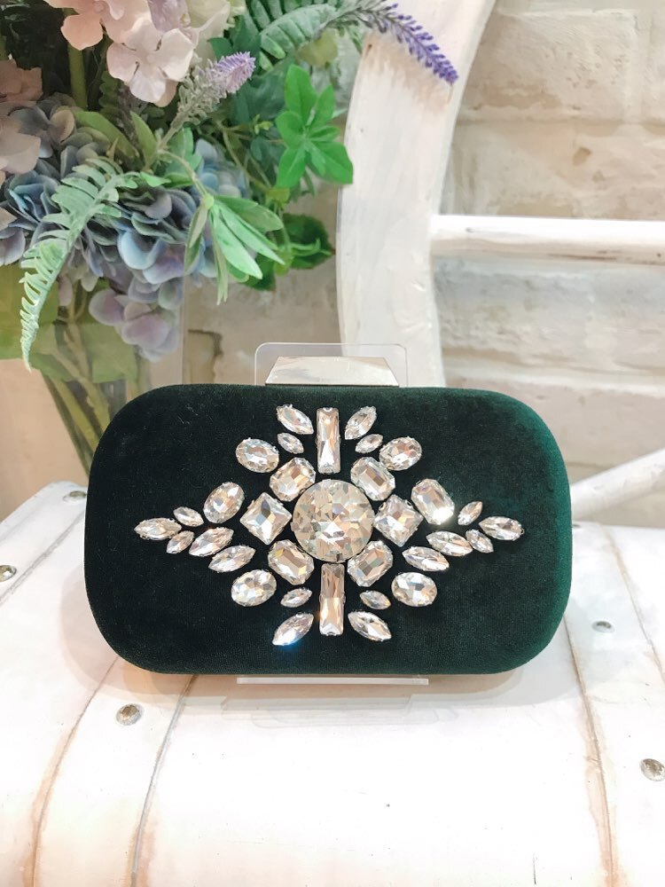 【バック】ダークグリーンビジュー