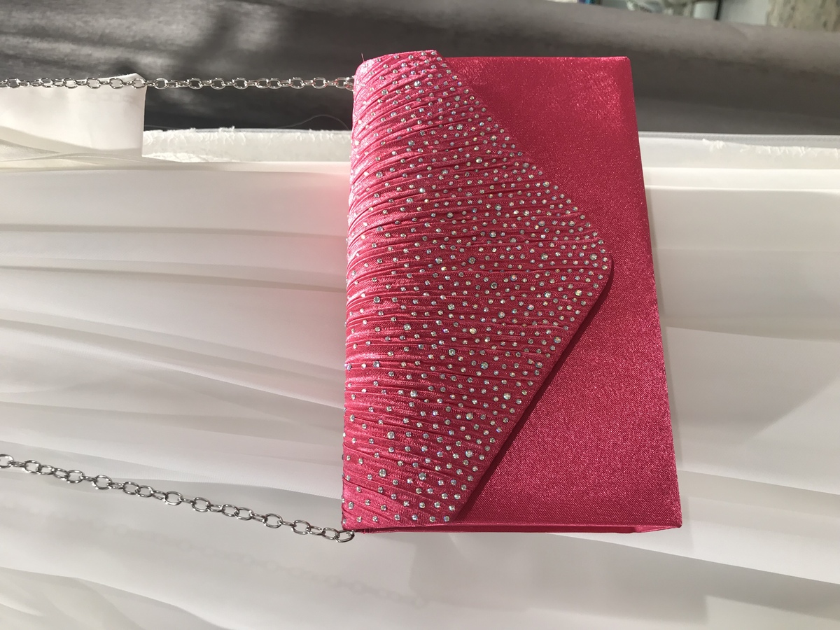 【バック】ラインストーン 　ビビッドピンク