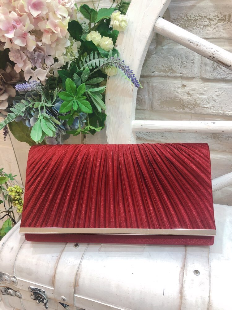 【バック】レッドプリーツ