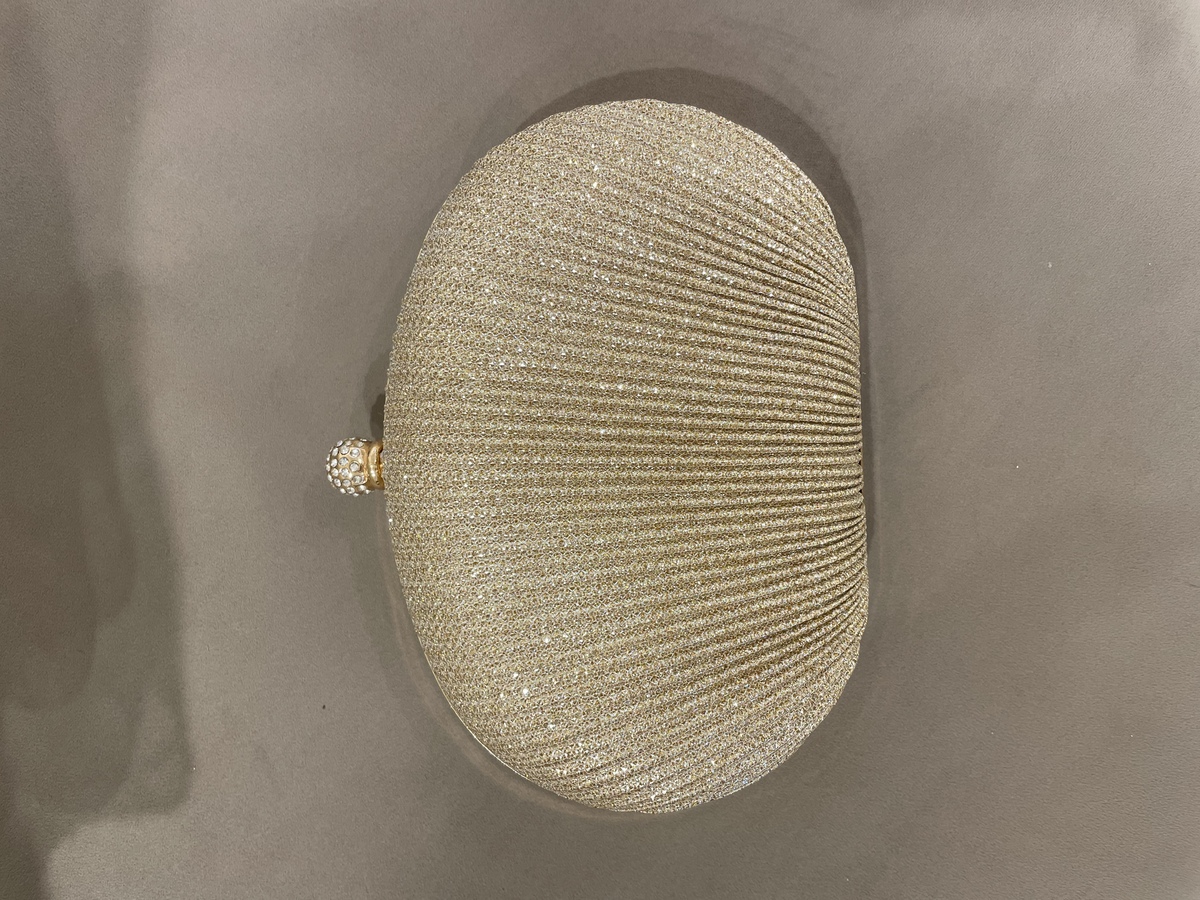 【バック】ゴールドラメ　貝殻