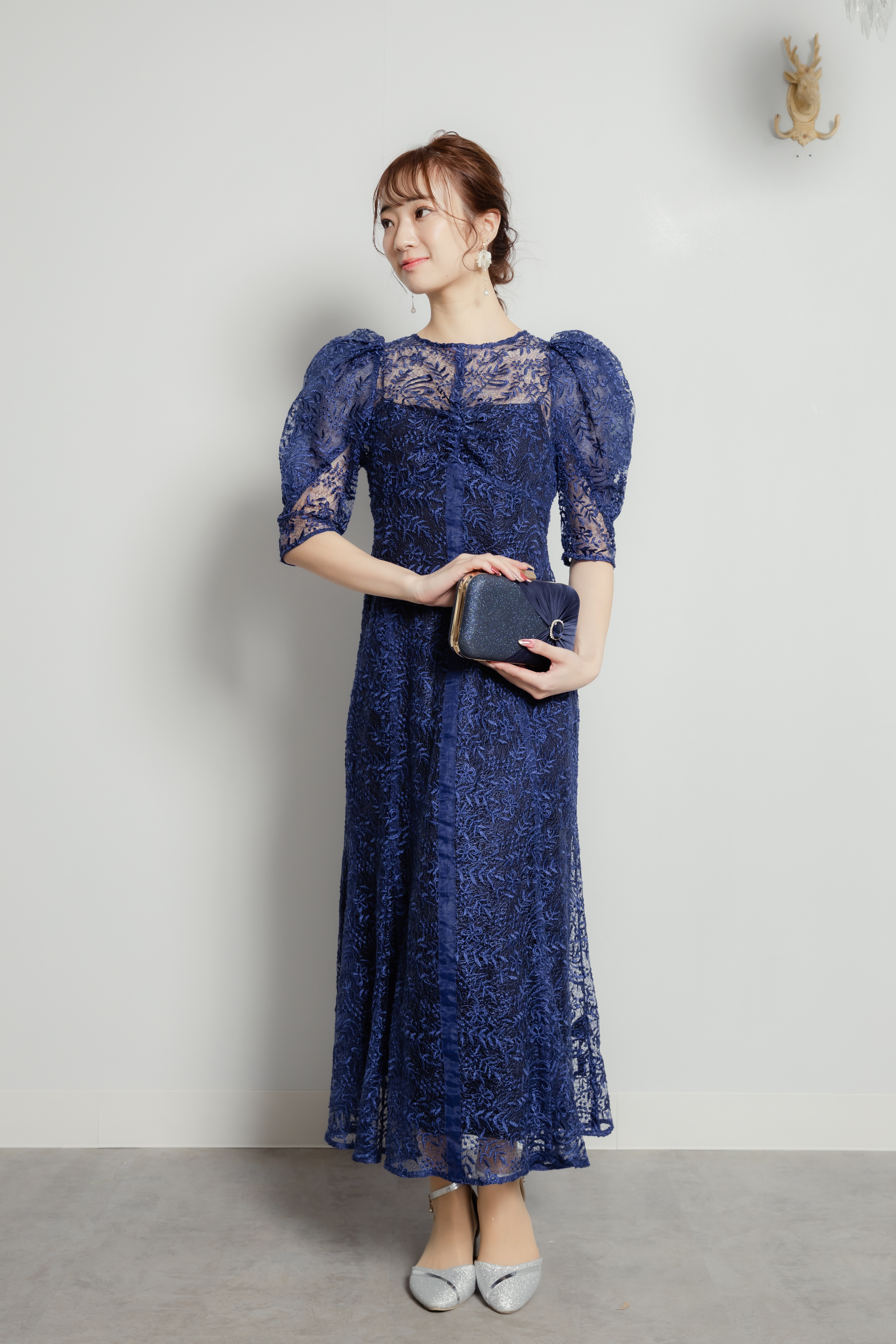 ネイビーブルー　総レース　M