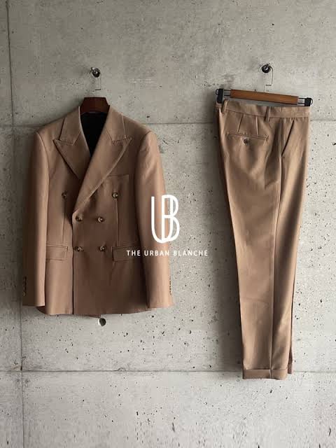 【ジャケット】THE URBAN BLANCHE ダブルジャケット　キャメル　L