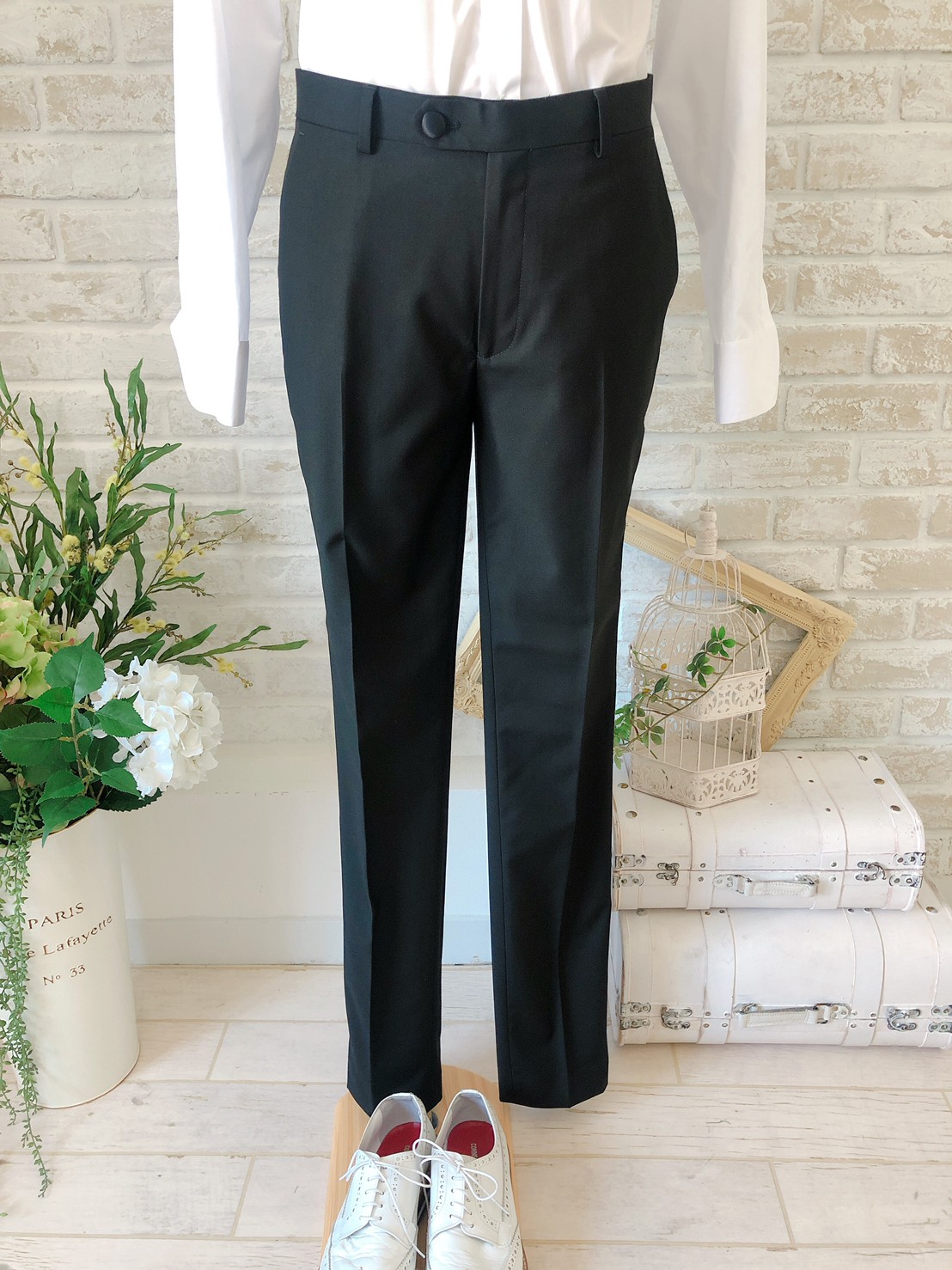 asos/black スリムパンツw34 (L)