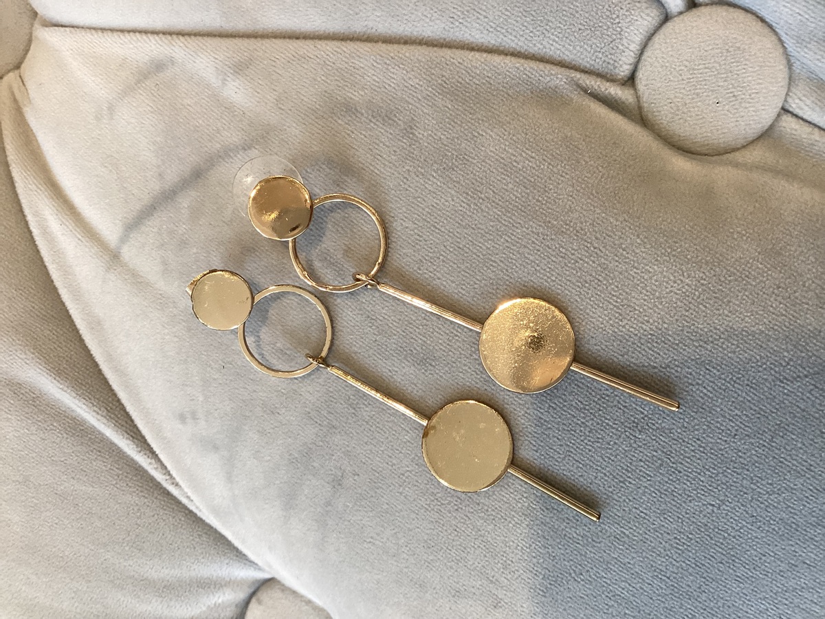 【ピアス】スティックゴールドプレート