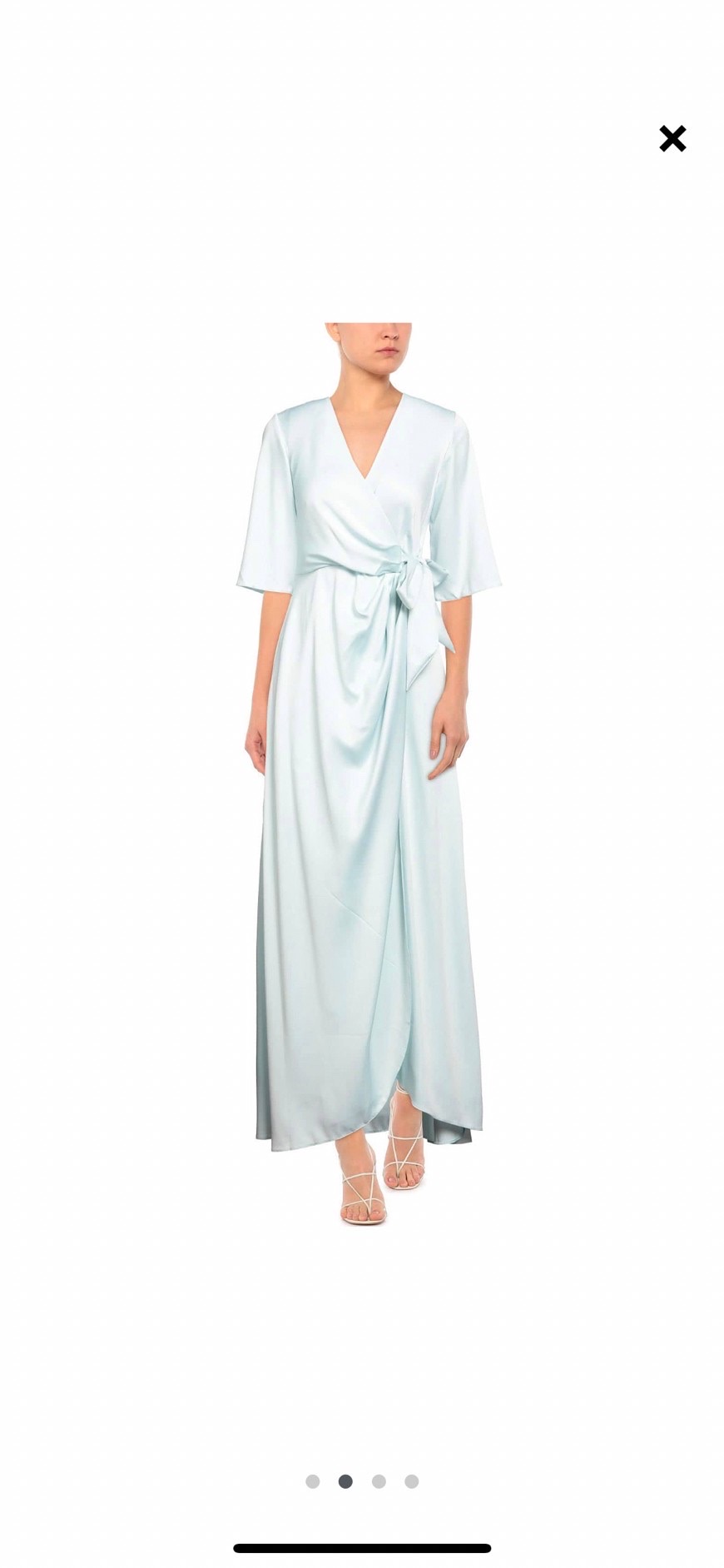 【パーティードレス】インポートCLOSET / サンムシングブルー　マキシdressUK10  L