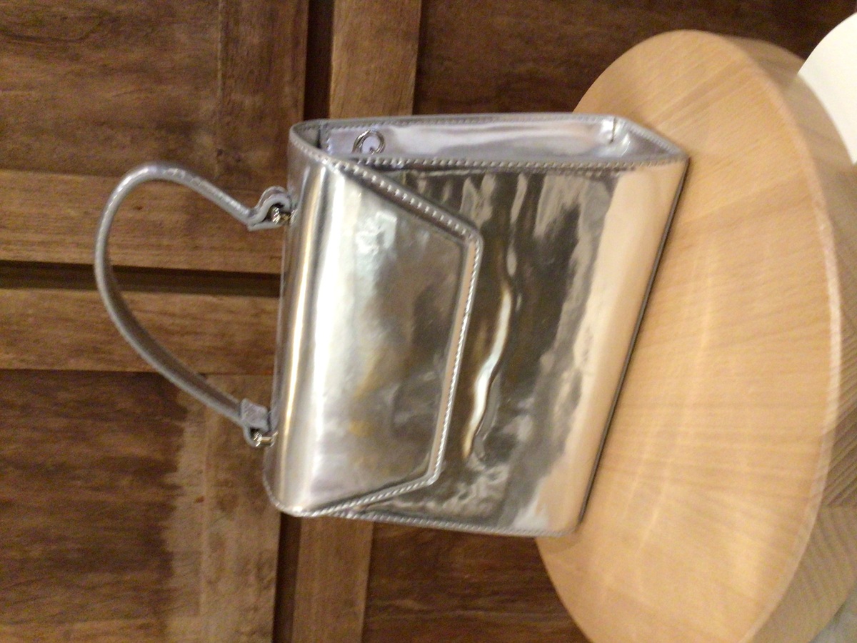 【バック】メタリックシルバー　シンプル