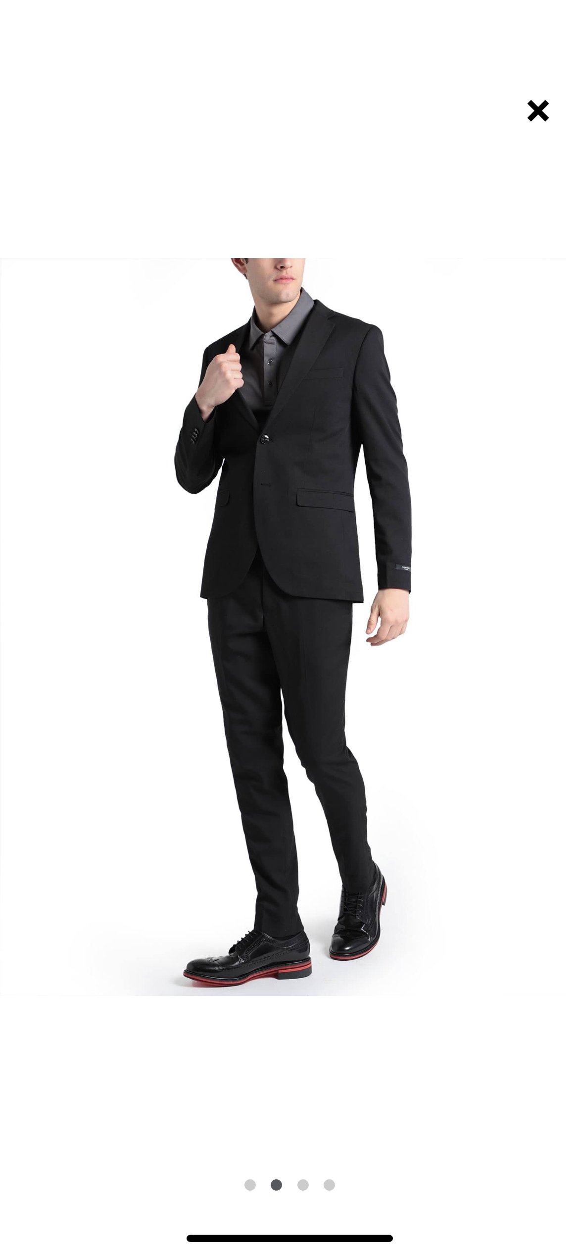 JACK＆JONES ブラックタキシード2P 【パンツ】 48 M