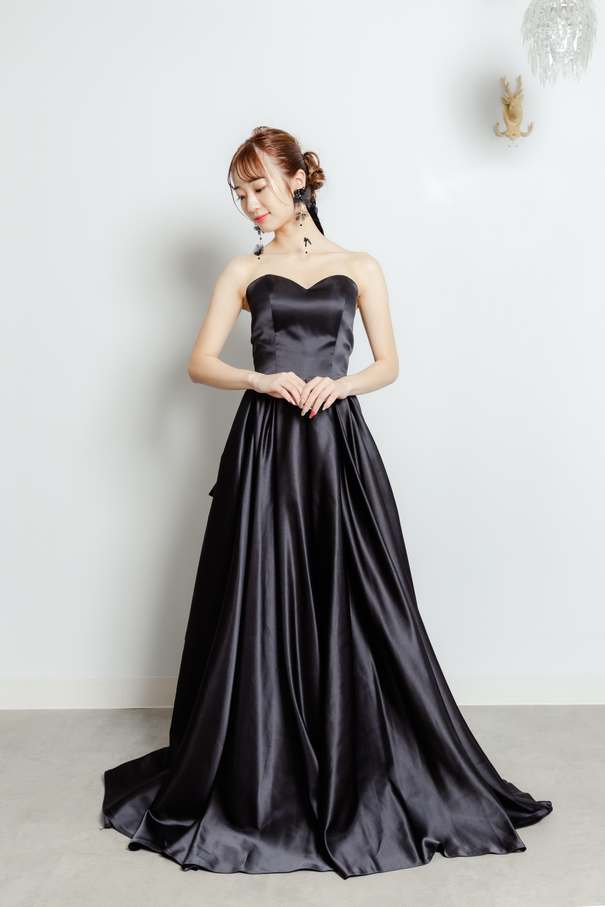 バックリボンブラック編み上げ　US4〜US8 9〜13号