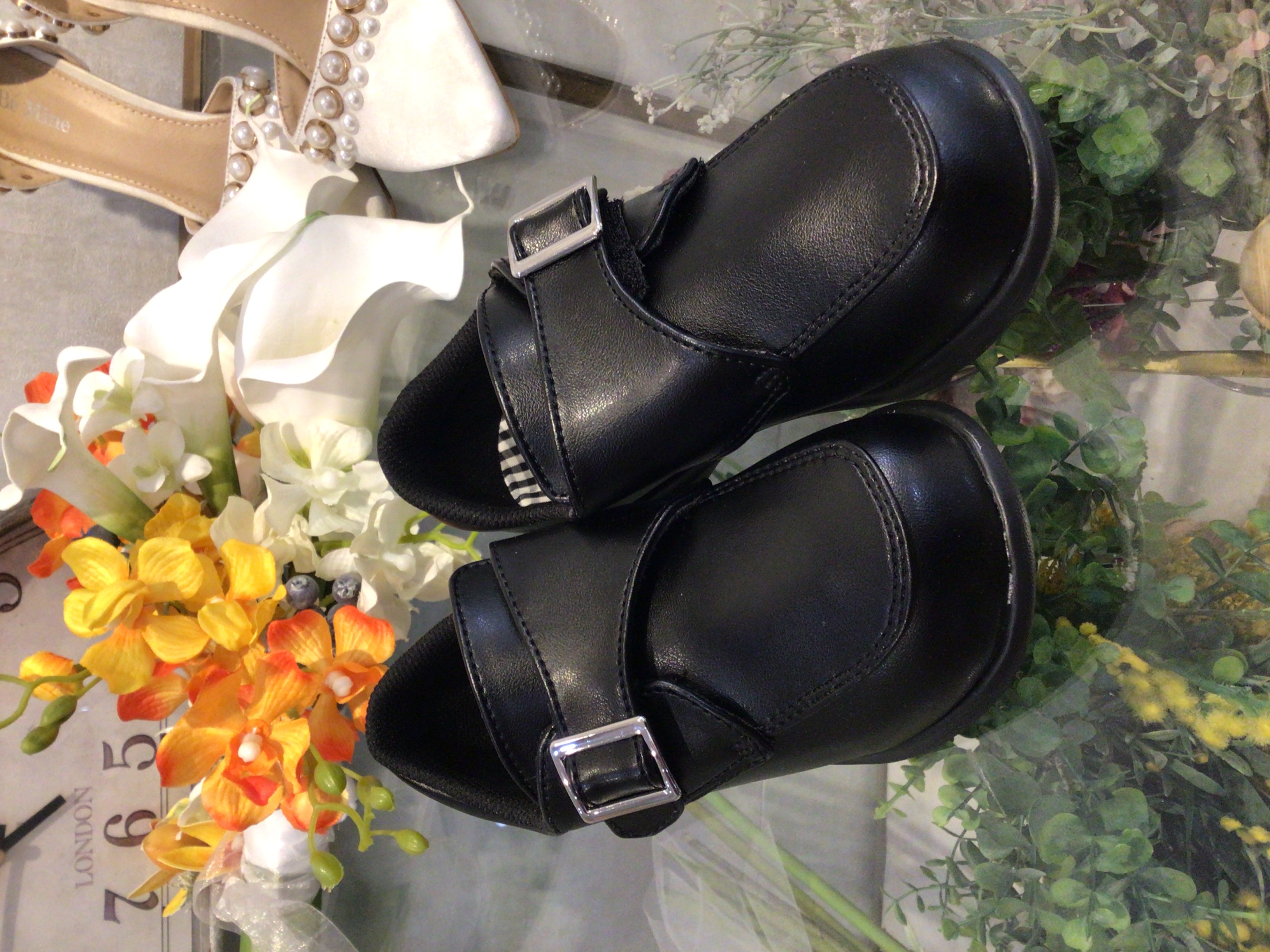 ブラックキッズローファー18〜18.5cm