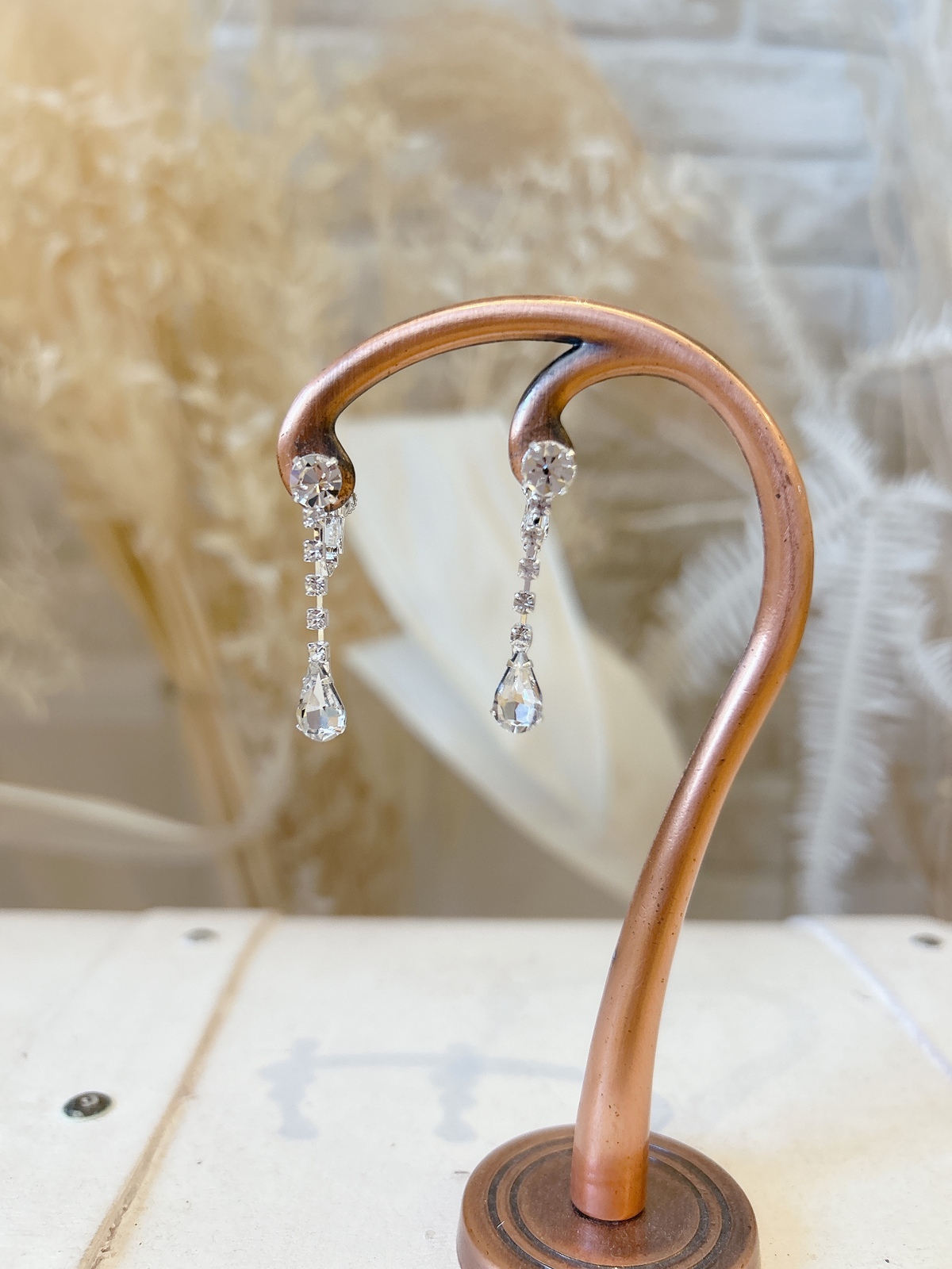 シンプルビジューイヤリング