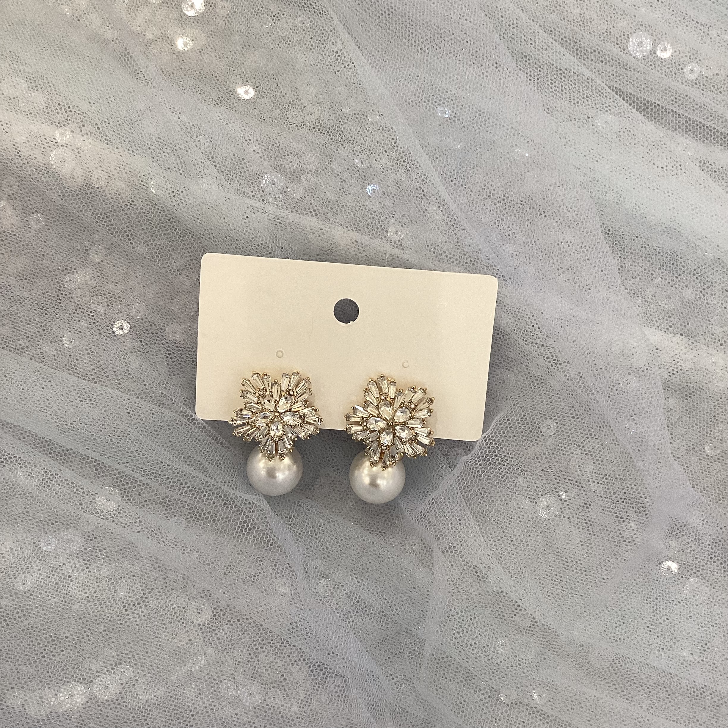 【ピアス】ビジューパールピアス