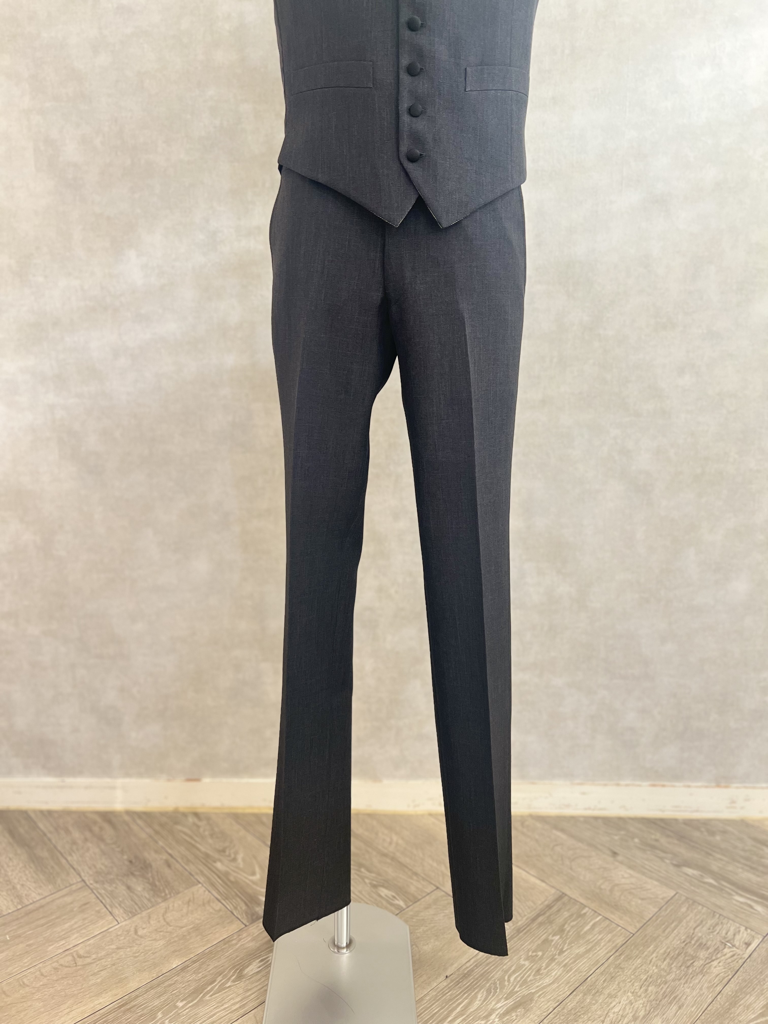 P【パンツ】ECRU the dress　ダークグレー　ABLL