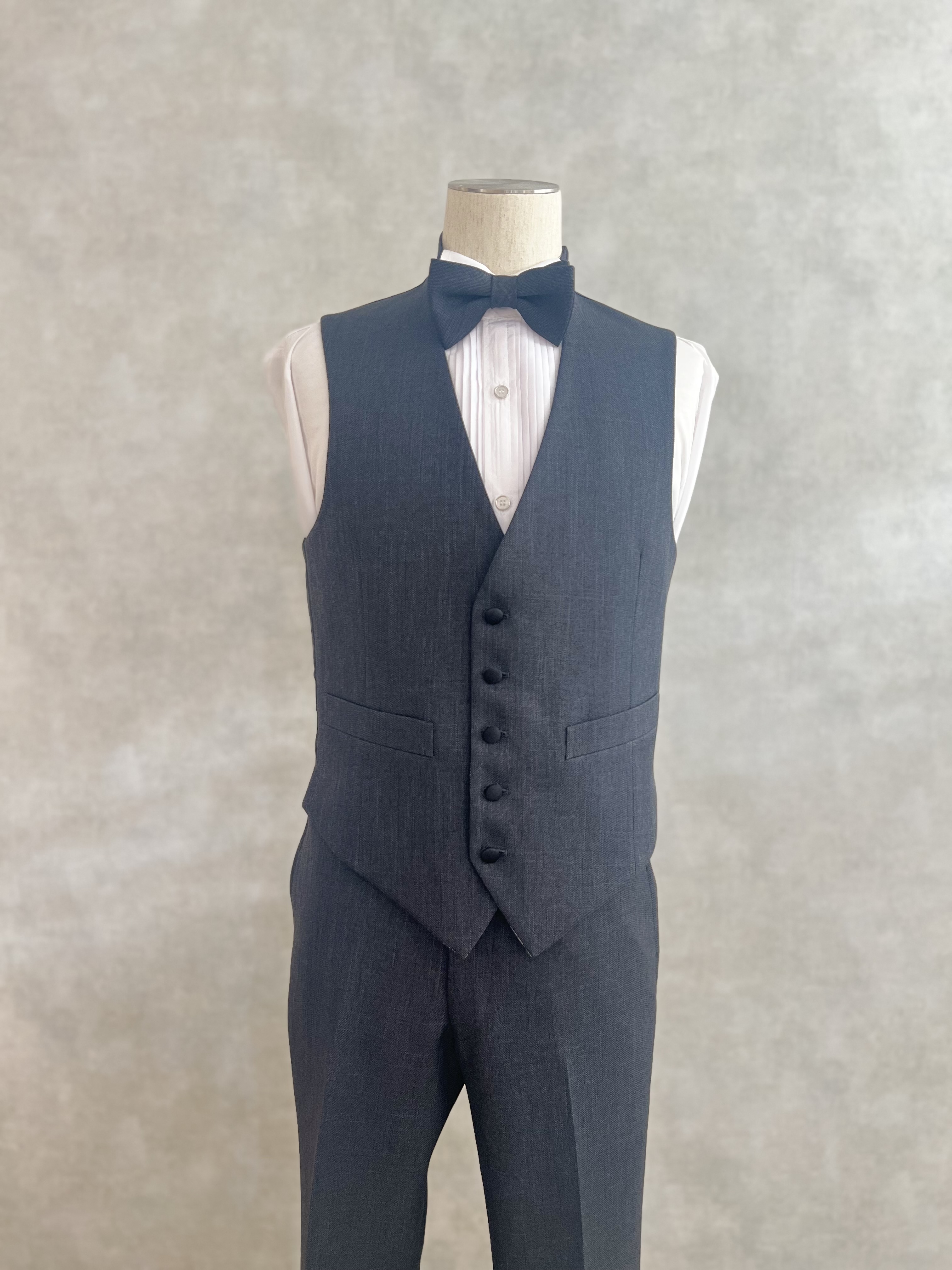 P【ベスト】ECRU the dress　ダークグレー　ABLL