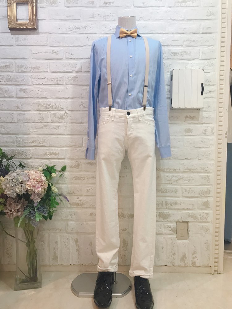 【サスペンダー】ベージュサスペンダー　最長93センチ①