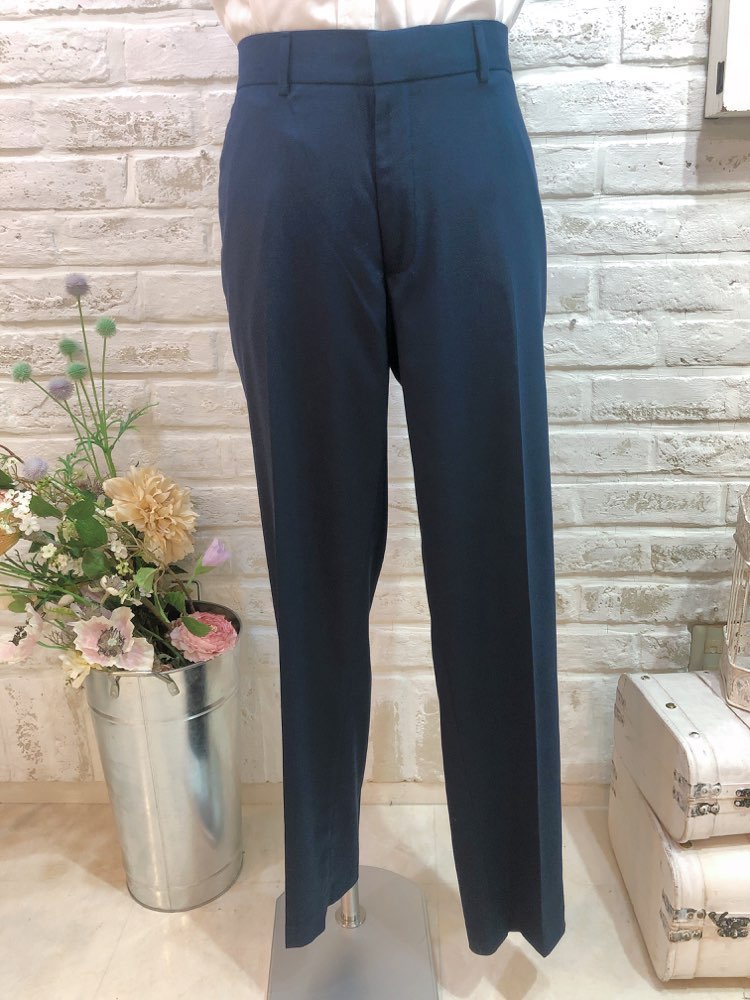 【パンツ単品】ネイビーパンツスリムフィットH&M 52