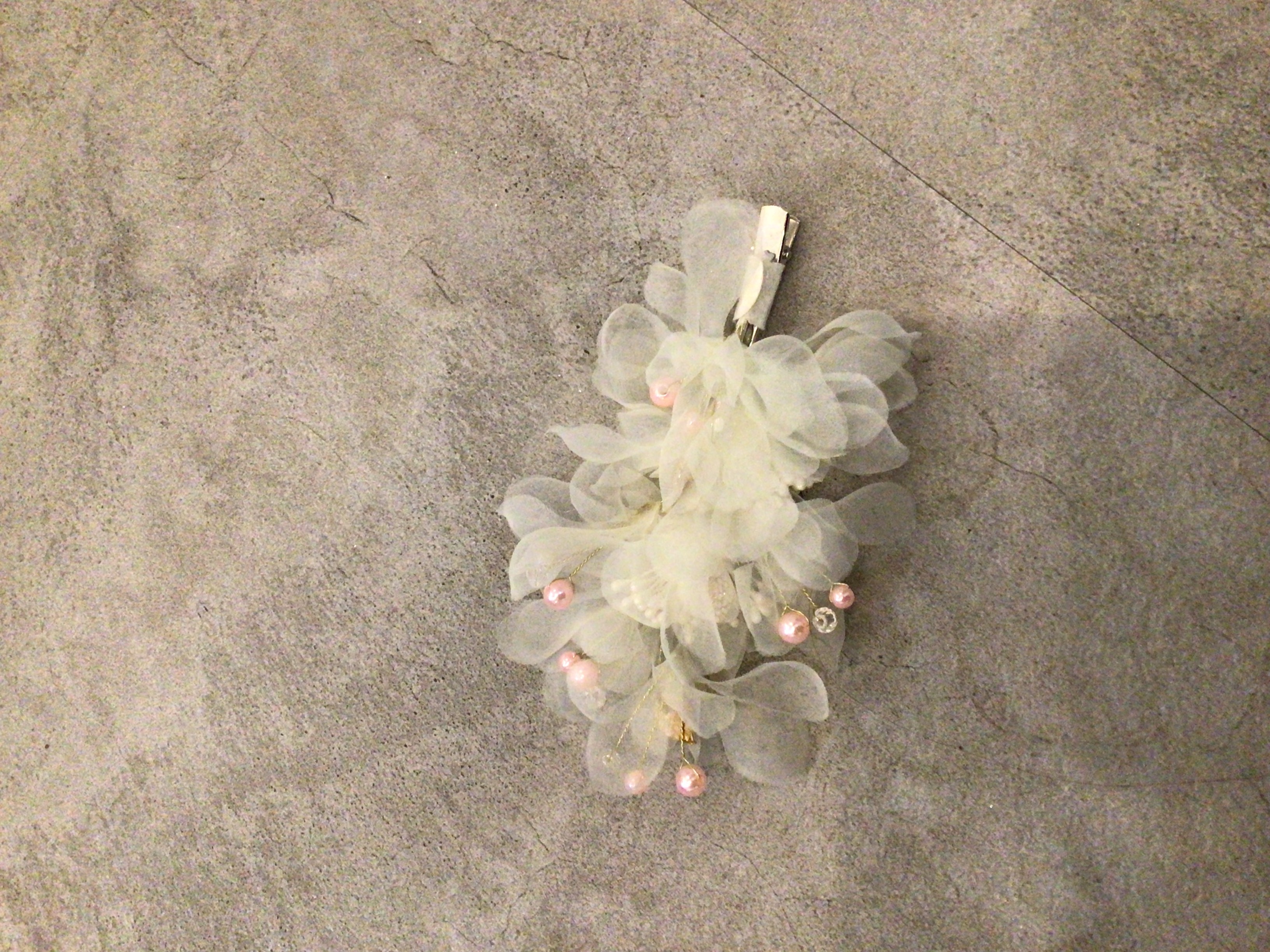 オーガンジーシャンパンフラワーヘッドアクセサリー