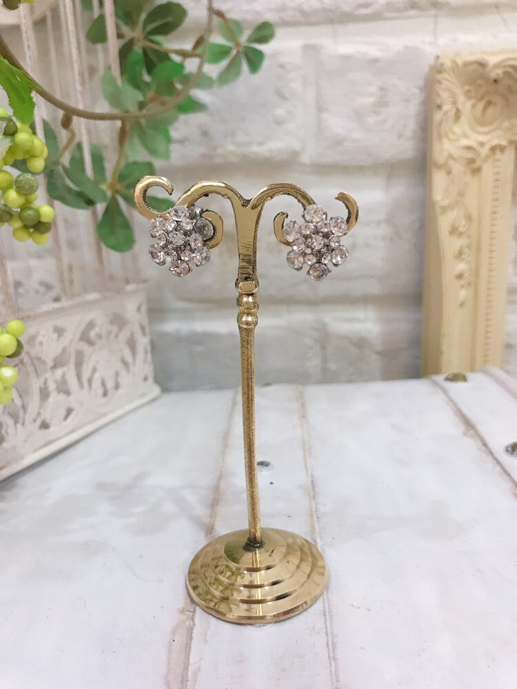 【イヤリング】シルバー　結晶モチーフ