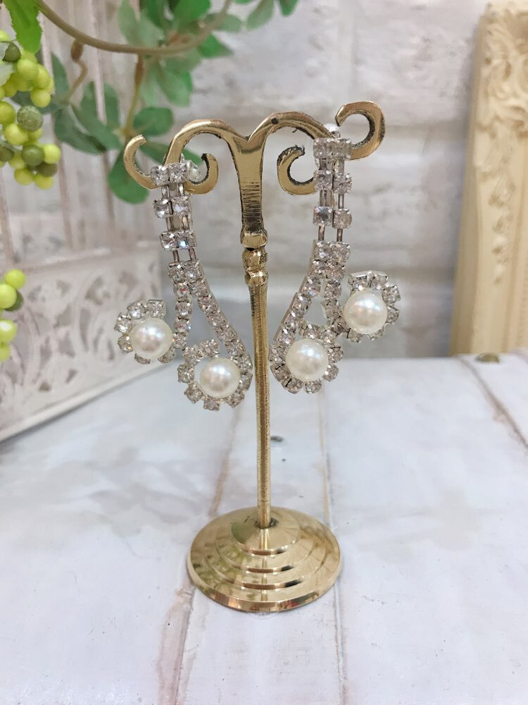 【イヤリング】シルバー　パールうずまき