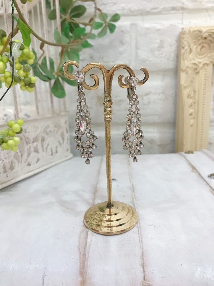 【イヤリング】ストーンダイヤキラキラ