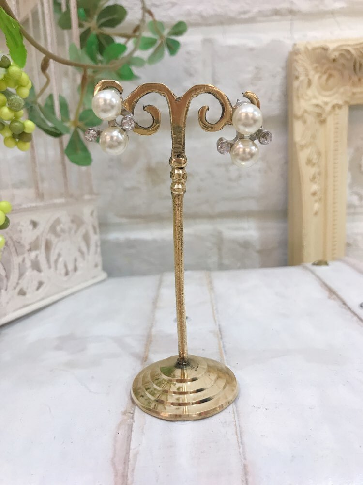 【ピアス】パールダイヤ2粒