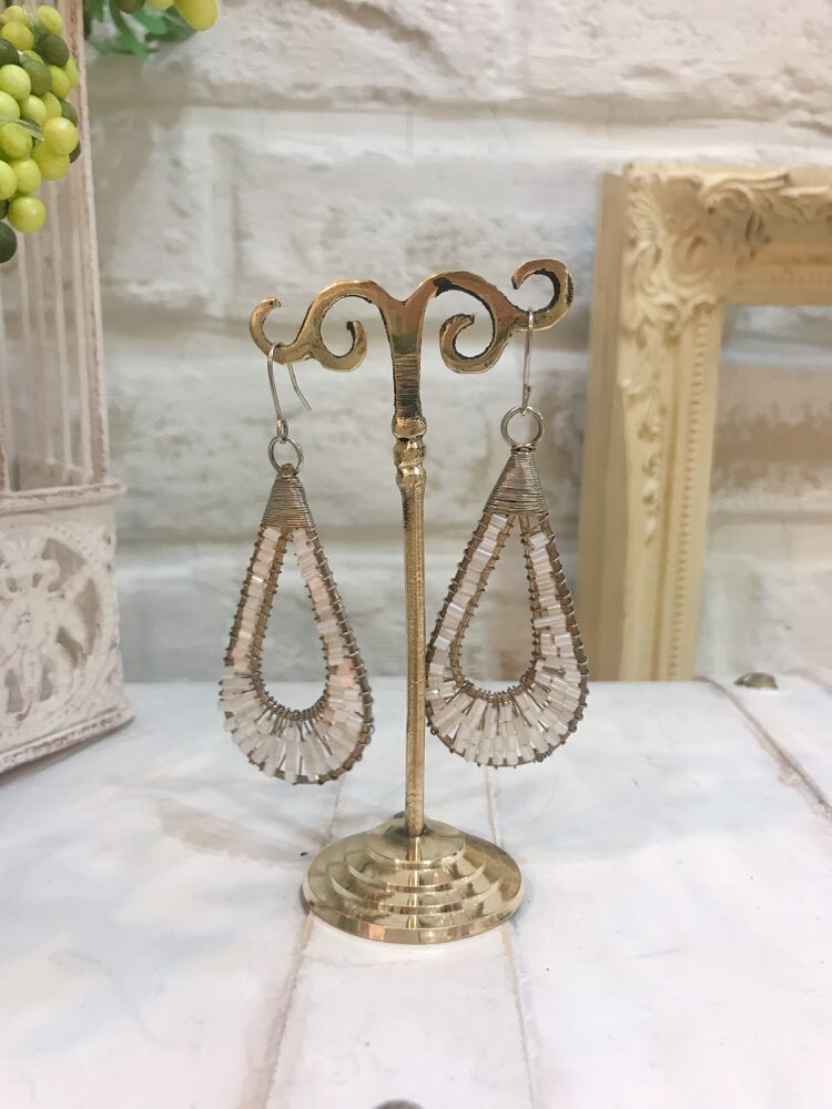 【ピアス】ホワイトビーズ