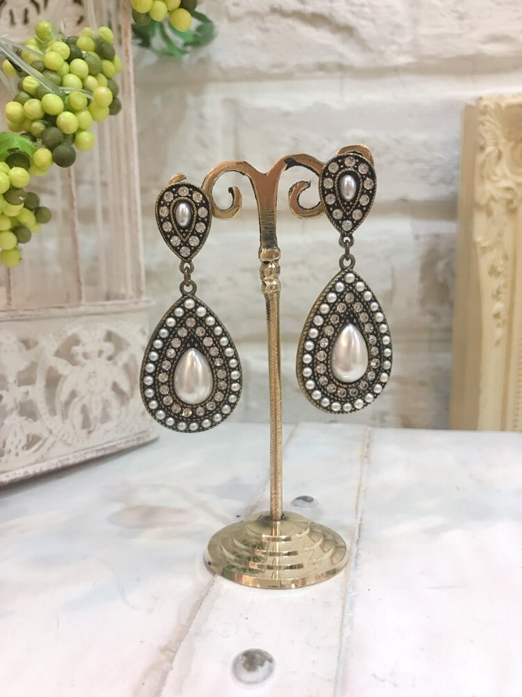 【ピアス】ブロンズ　ティアドロップ