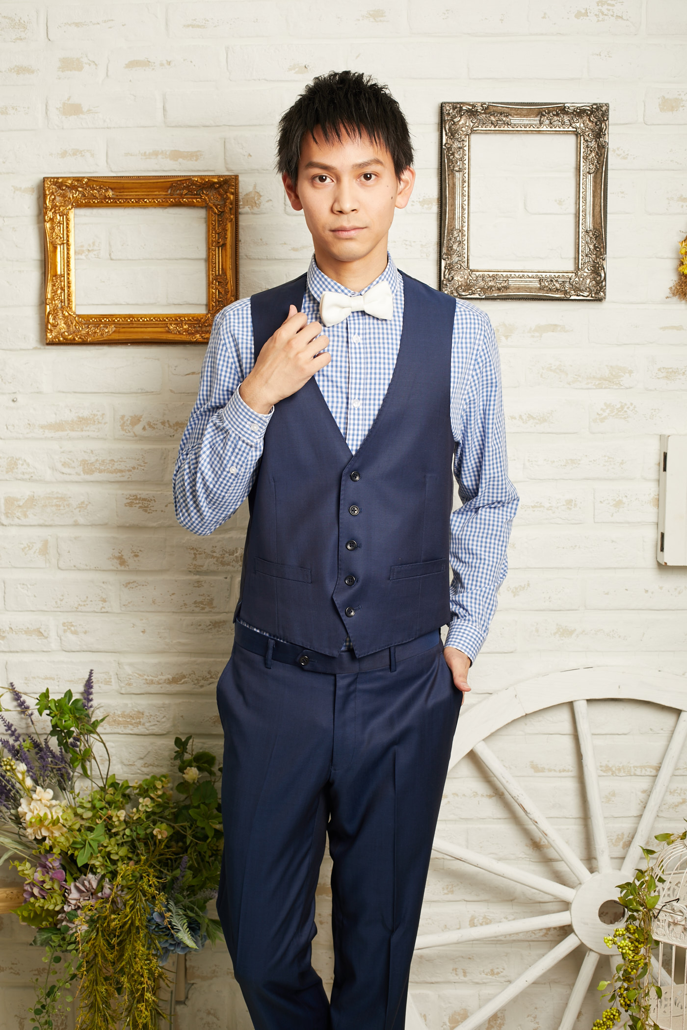 【ベスト】ネイビー　38 M 3P JOHN PEARSE London