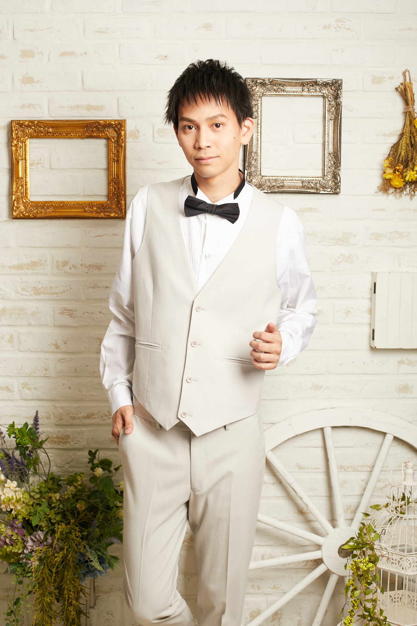 【ベストのみ】ライトグレー　M UK38 3P ASOS