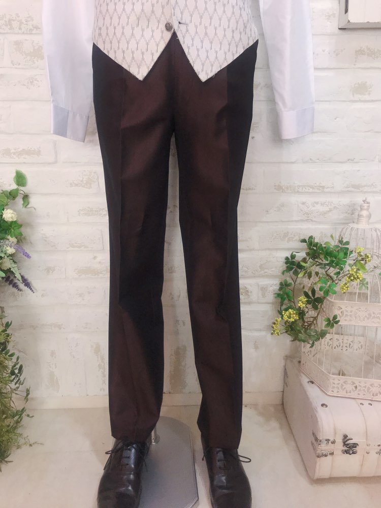 【パンツのみ】2P Grace ダークブラウンタキシードパンツM