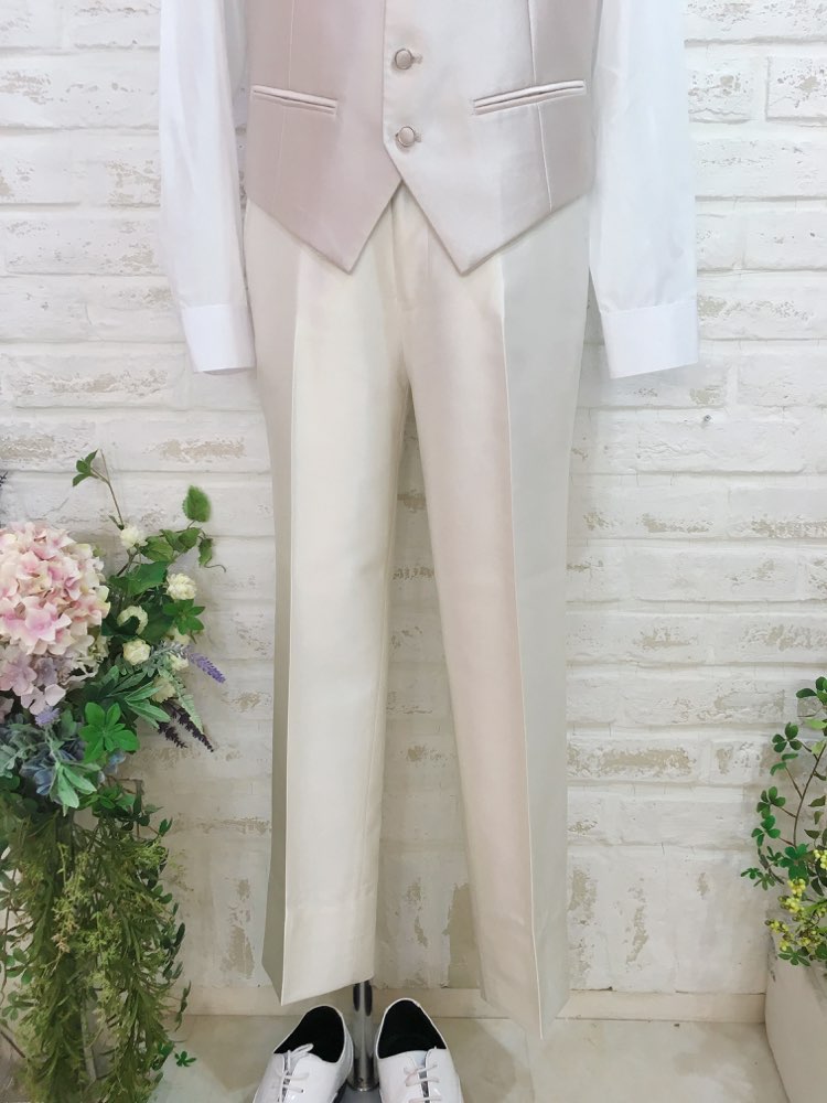 【パンツのみ】ピンクゴールドパイピングタキシードセットパンツM