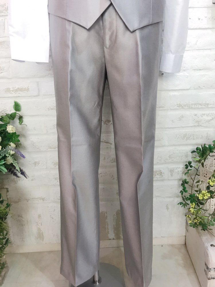 【パンツのみ】シルバータキシードセットパンツ　L