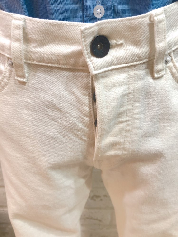 【パンツ単品】＆DENIM オフホワイトデニムパンツM