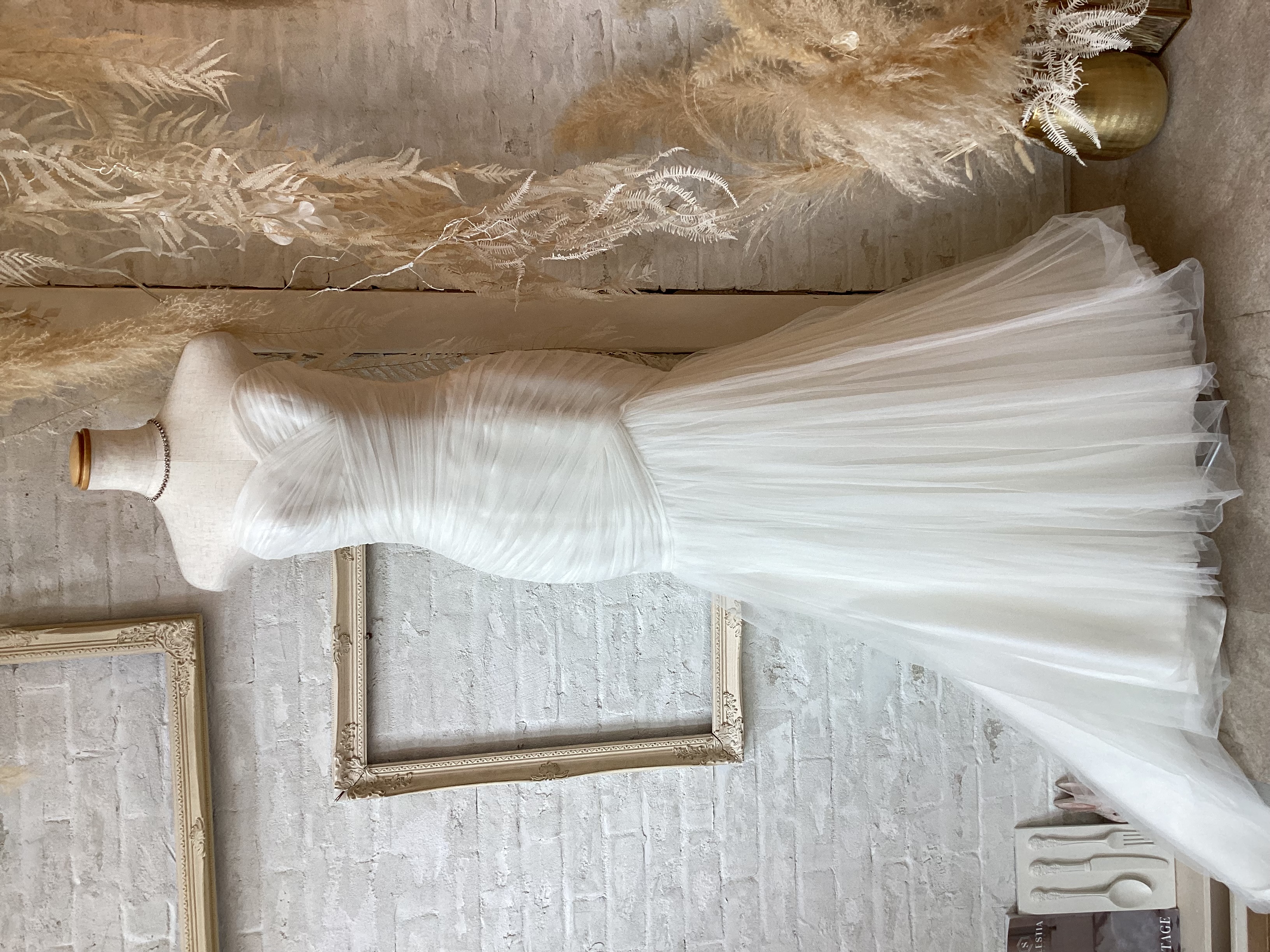 【ウェディングドレス】Mori lee モリリー　オフホワイトチュールマーメイドチュールドレス