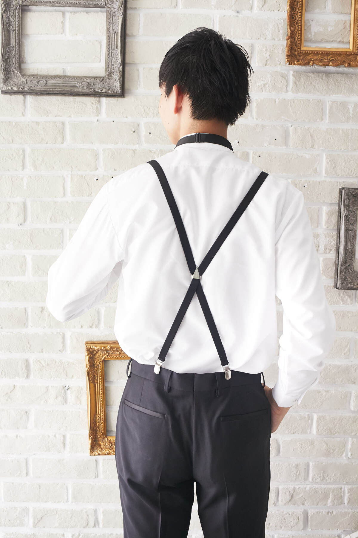 結婚式 パーティ 結婚式披露宴 結婚式参列 結婚式二次会 タキシード 二次会タキシード 二次会 サスペンダー ブラック 新郎 親族 カジュアル フォーマル ゲスト参列 ドレンタ