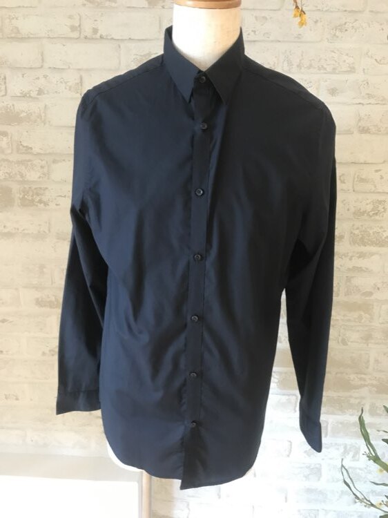 シンプルネイビーシャツ【L】