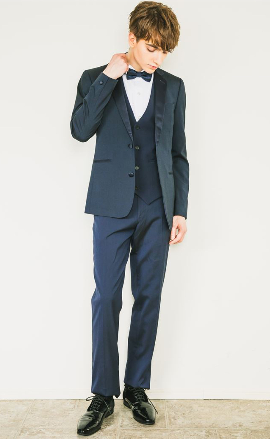 【ジャケットのみ】ネイビー　2P 36Ｒ S ① asos
